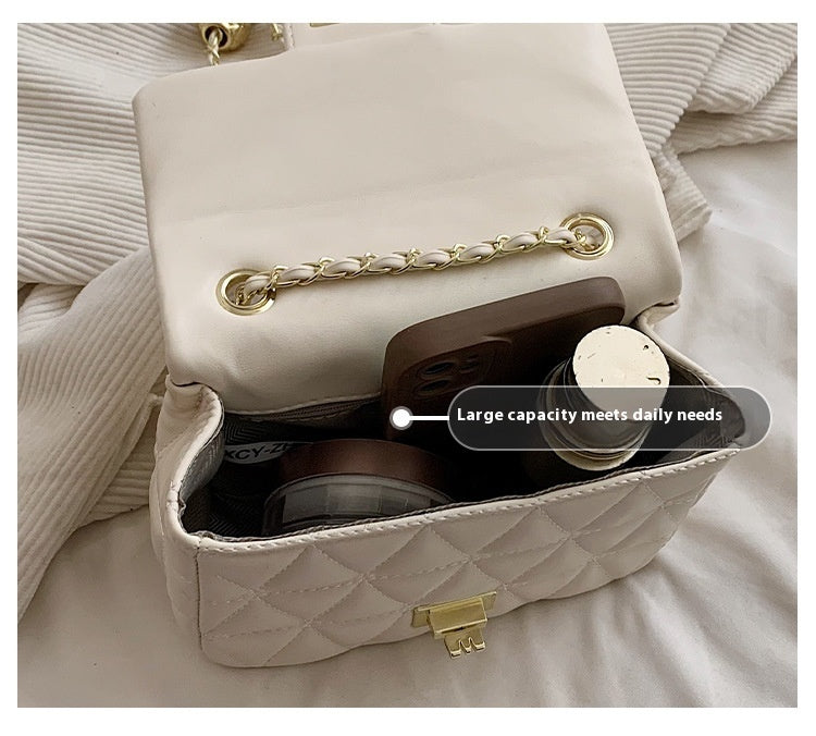 High-grade Diamond Pattern Chain Bag Women's Simple All-match
