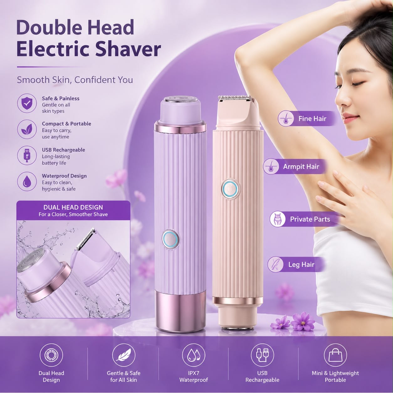 Double Head Electric Shaver