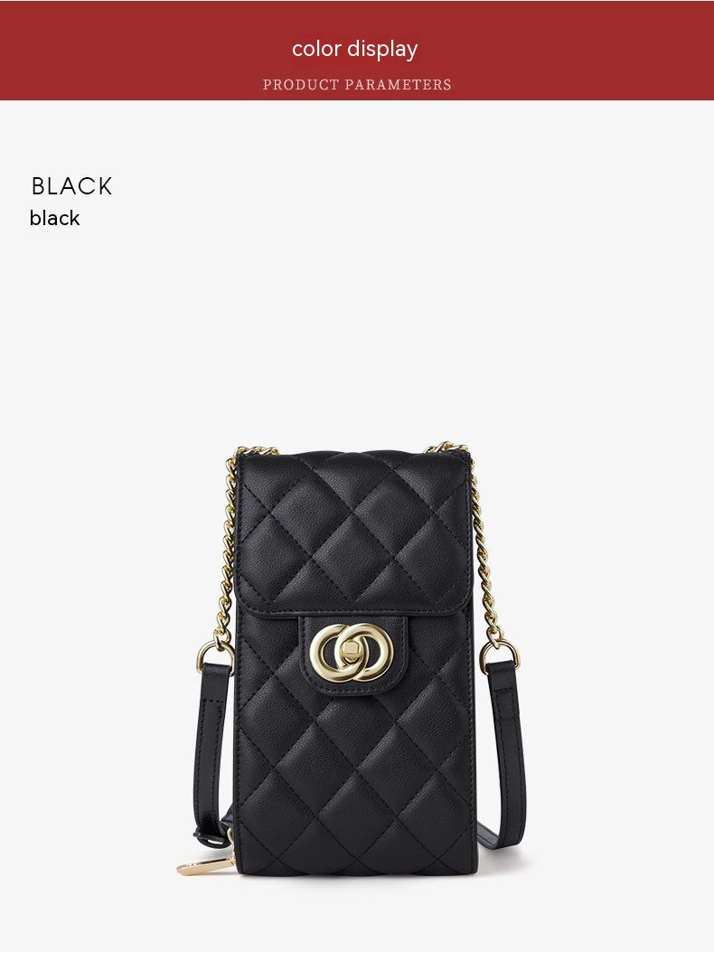 Women's Leather Mini Women's Bag Classic Mobile Phone Bag Messenger Bag