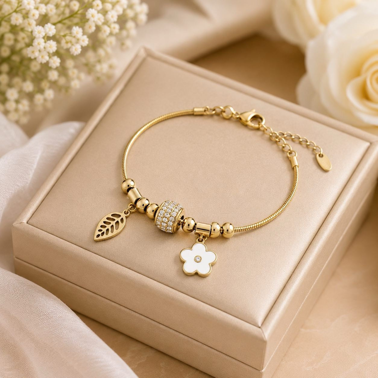 Stainless Steel Bracelet Parthenocissus Grass Vacuum Plating Titanium Steel Bracelet