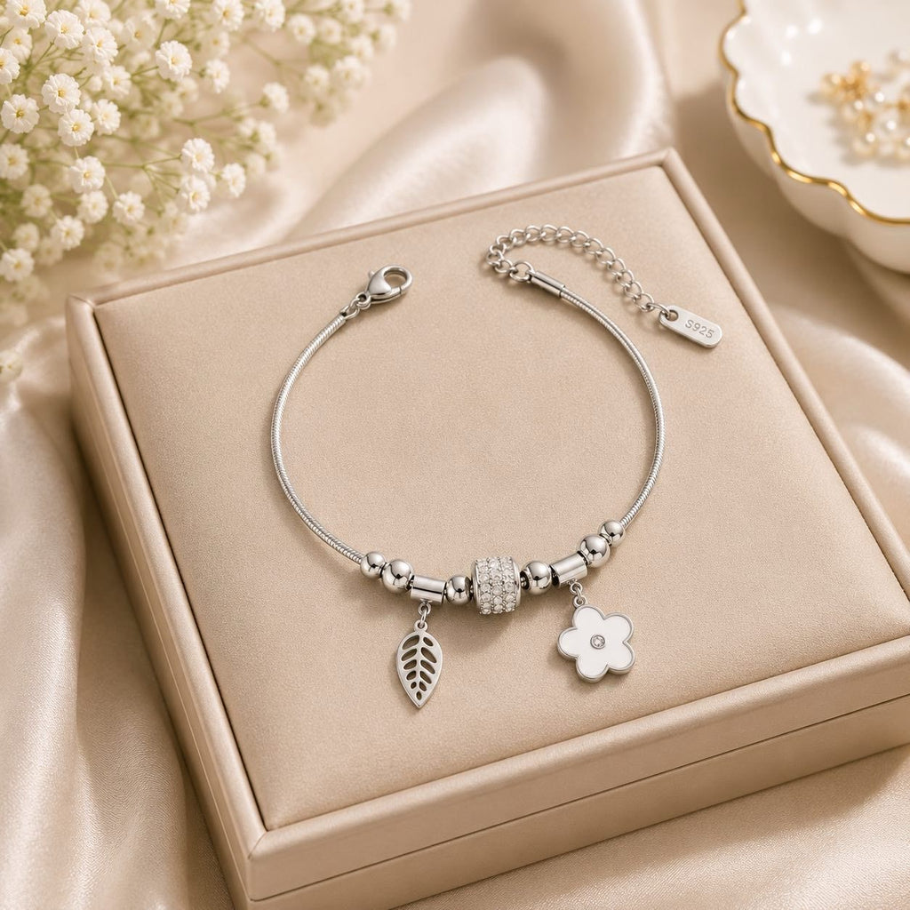 Stainless Steel Bracelet Parthenocissus Grass Vacuum Plating Titanium Steel Bracelet