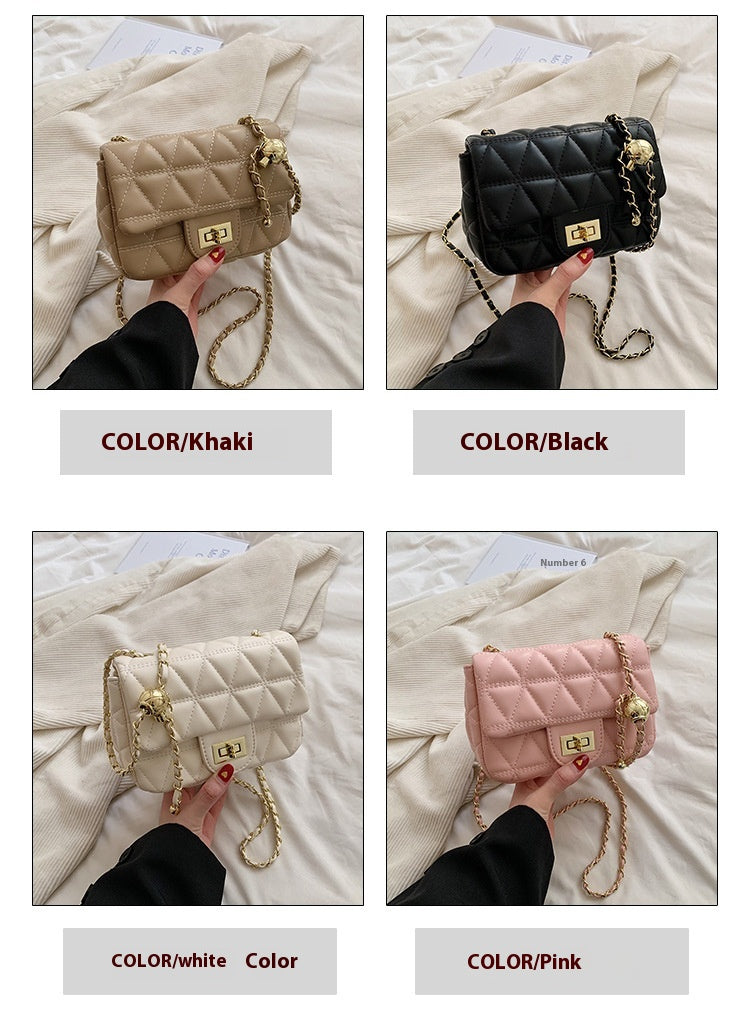 High-grade Diamond Pattern Chain Bag Women's Simple All-match
