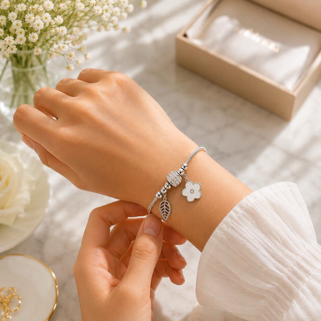 Stainless Steel Bracelet Parthenocissus Grass Vacuum Plating Titanium Steel Bracelet